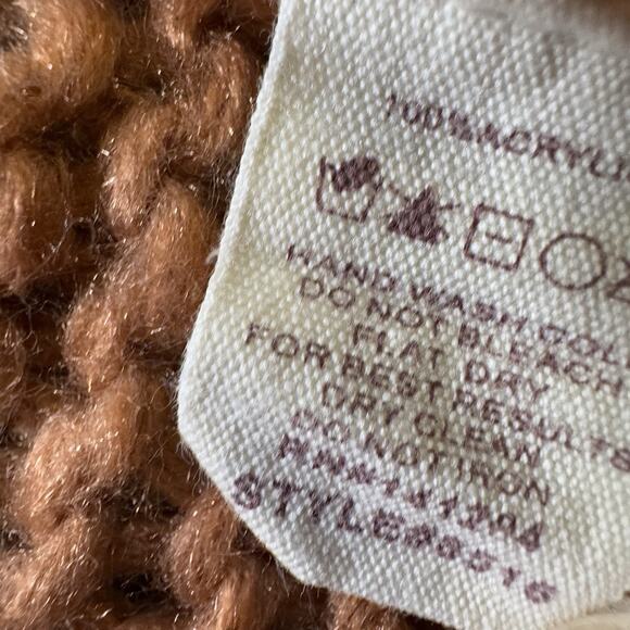 hem thread S Cardigan Knit Sweater Open Blue Gray Senna Beige Color Block - Picture 4 of 5